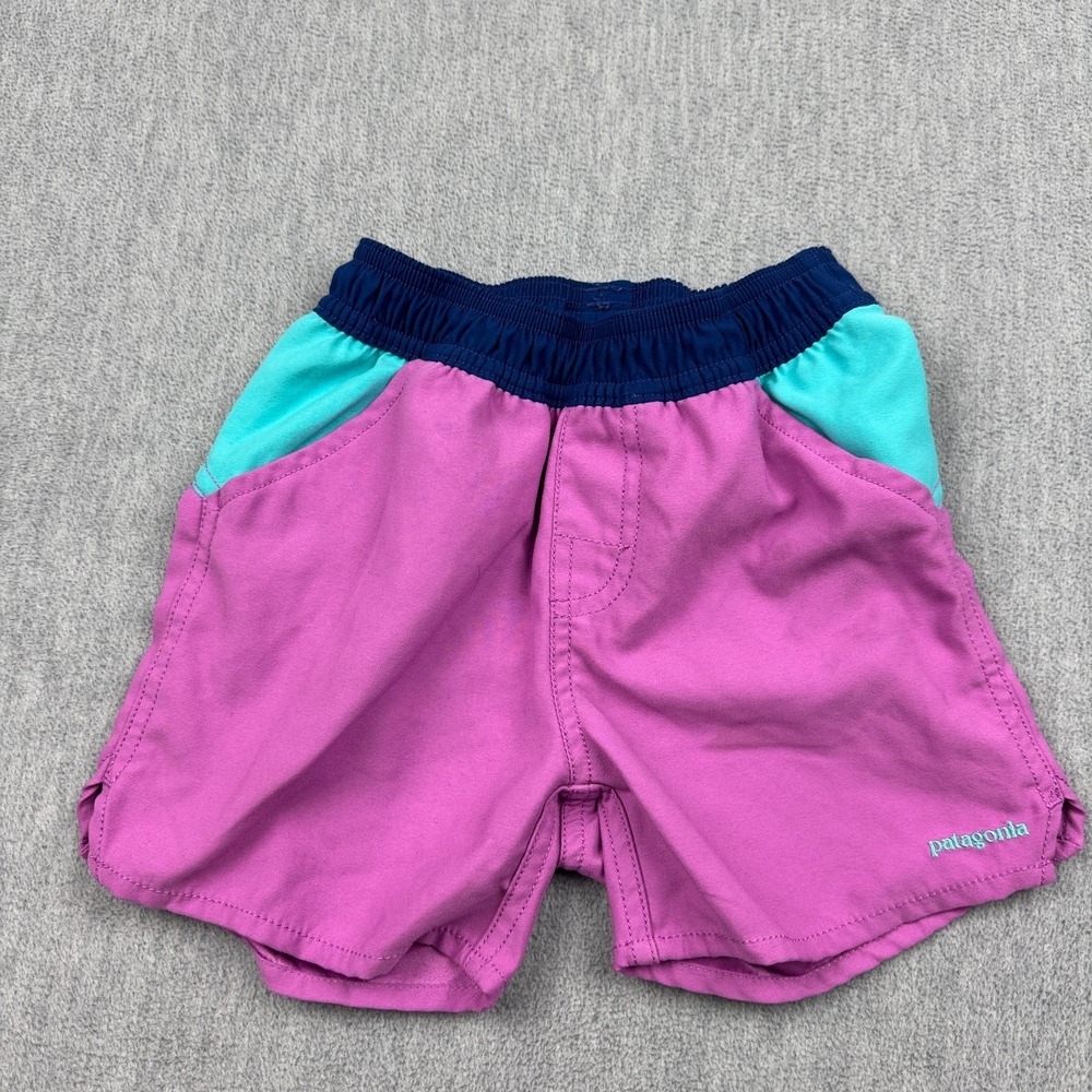 Patagonia Shorts Kids Toddler 2T Pink Forries‎ Shorey Board Swim Trunks 61290